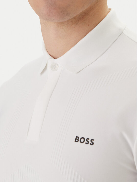 BOSS BOSS Polokošeľa Chip Hexa 50554561 Biela Regular Fit