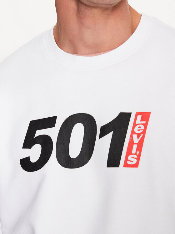 Levi's® Levi's® Bluză 501 Graphic 38712-0214 Alb Relaxed Fit
