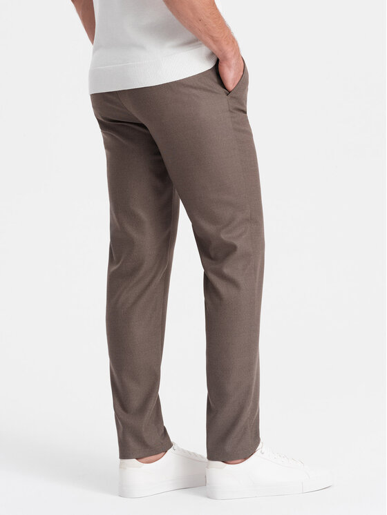 Ombre Ombre Chino kalhoty OM-PACP-0182 Béžová Slim Fit