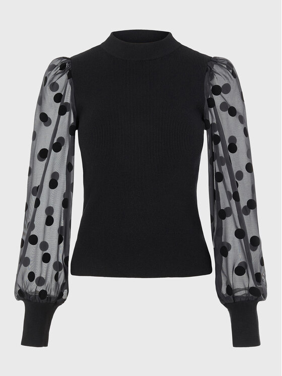 YAS YAS Bluse Dotme 26024389 Schwarz Regular Fit