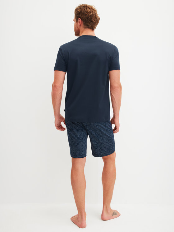 Calida Calida Pyžamo 45380 Tmavomodrá Regular Fit