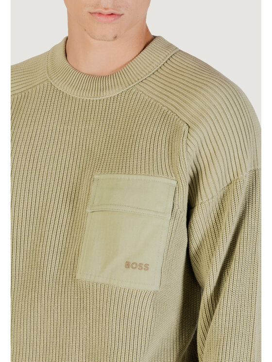 BOSS BOSS Maglione Kalamaro 10272317 01 Verde Casual Fit