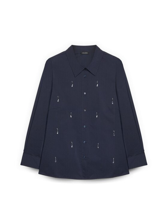 Fiorella Rubino Fiorella Rubino Camicia 5041T001444N034 Blu A-Line Fit