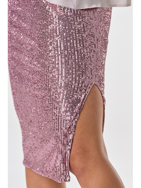 Awama Awama Sukňa A692 Ružová Basic Fit