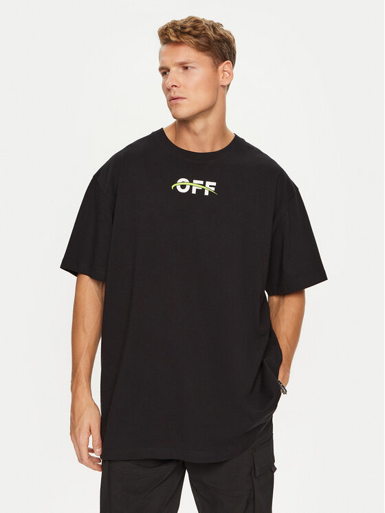 Off-White Tricou OMAA038F22JER0071001 Negru Regular Fit | Modivo.ro
