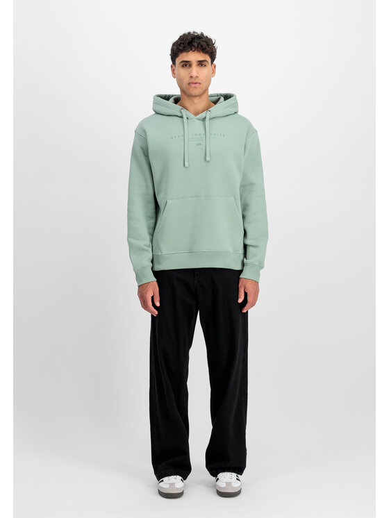 Alpha Industries Alpha Industries Bluza DTM Alpha Hoodie Zielony Regular Fit