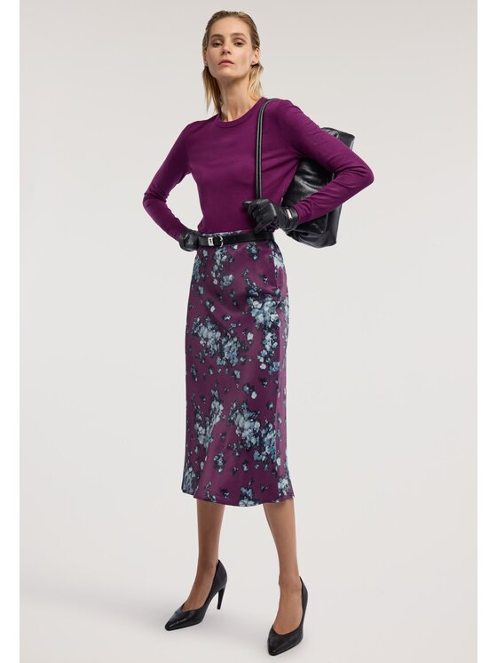 Trussardi Trussardi Spódnica midi 1014A000714N0AF Fioletowy Regular Fit