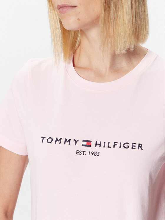 Tommy Hilfiger Tommy Hilfiger T-Shirt WW0WW28681 Różowy Regular Fit