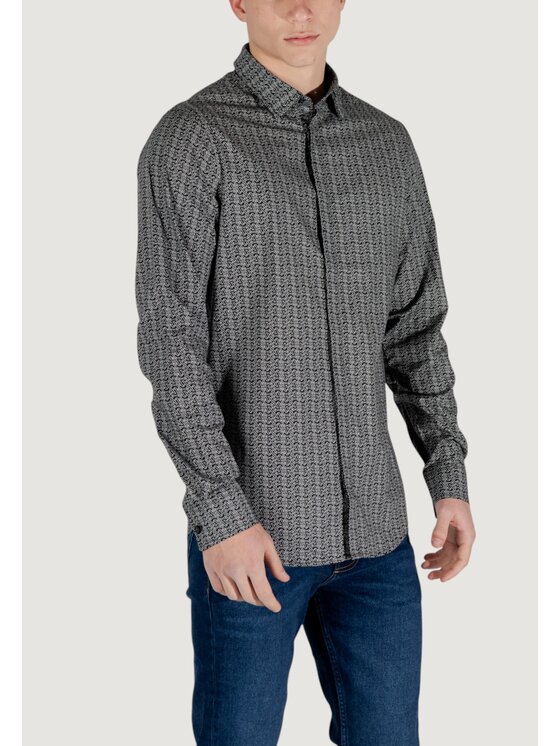 Armani Exchange Armani Exchange Koszula XM000625 AF13184 Czarny To Fit