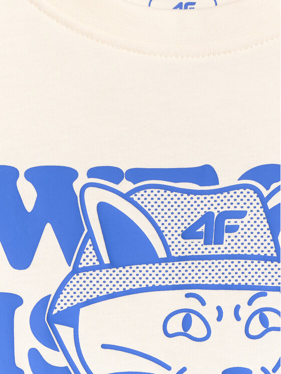 4F 4F T-Shirt HIKING TRIP Biały Loose Fit
