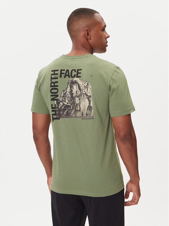 The North Face The North Face Majica Half Dome Photo NF0A8EE9 Zelena Regular Fit