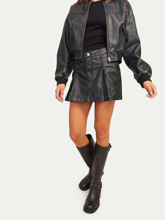 JJXX JJXX Műbőr szoknya Tora 12265729 Fekete Regular Fit