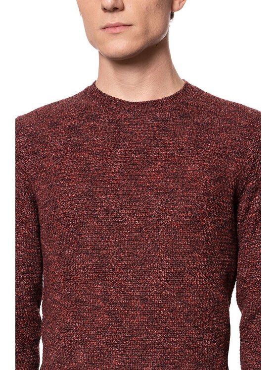 Mustang Mustang Maglione MULINE JUMPER Rosso Regular Fit