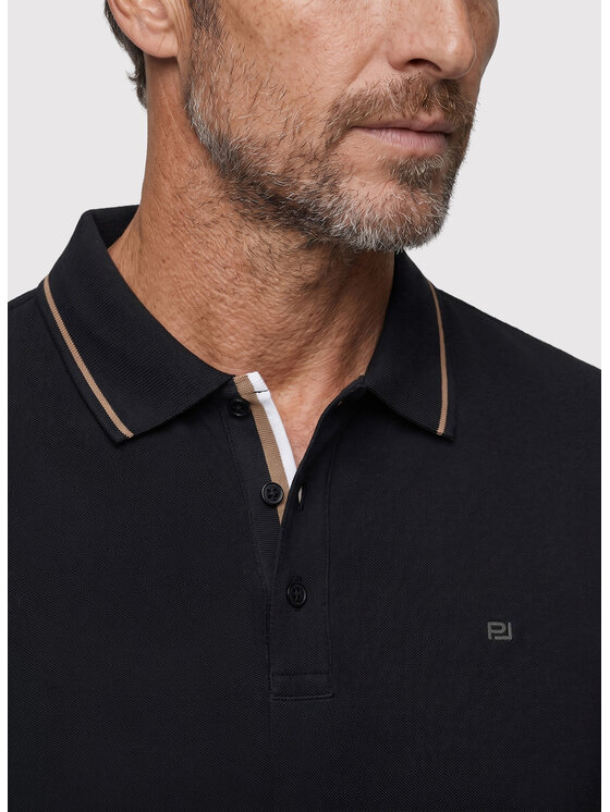 Pako Lorente Pako Lorente Polo P26WN-TX-008 Czarny Regular Fit