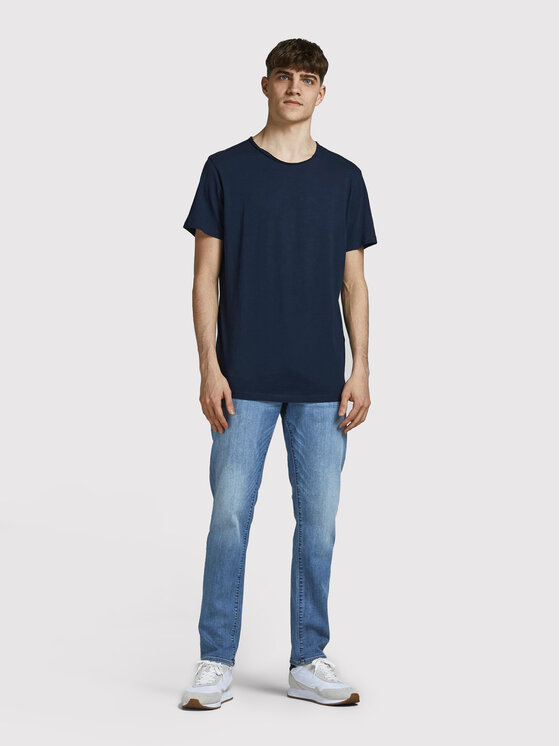 Jack&Jones Jack&Jones Marškinėliai Basher 12182498 Tamsiai mėlyna Regular Fit