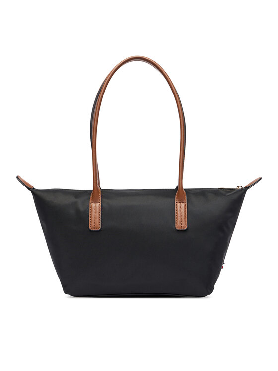 Tommy Hilfiger Tommy Hilfiger Geantă Popette East West Tote AW0AW19211 Negru