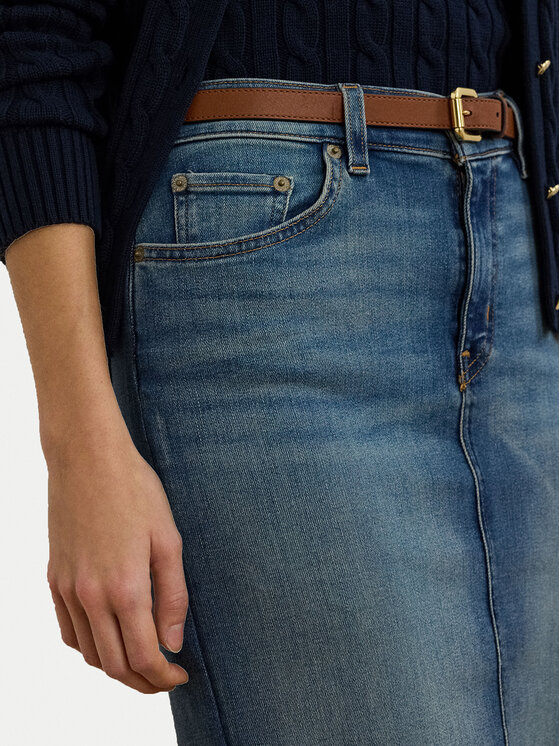 LAUREN RALPH LAUREN LAUREN RALPH LAUREN Džínsová sukňa 200817846001 Tmavomodrá Straight Fit