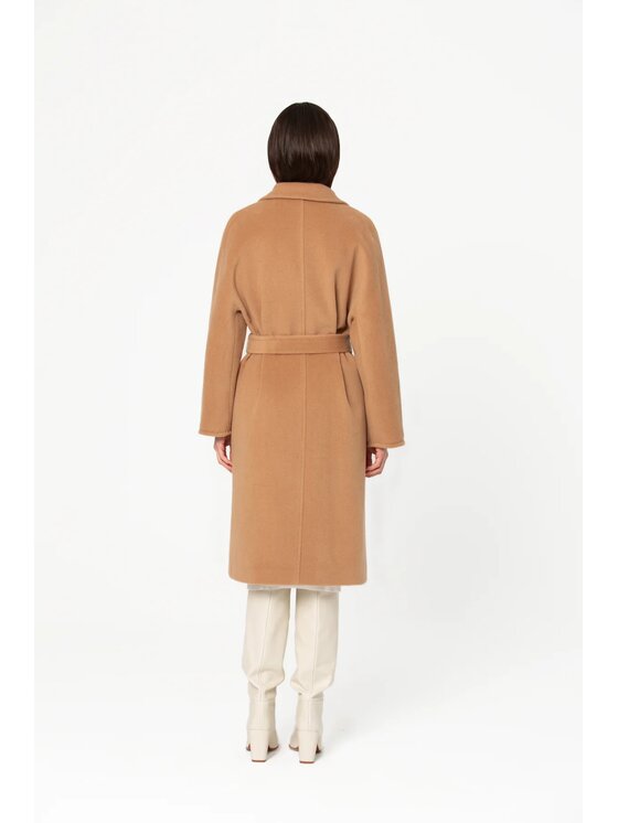 GIODORO GIODORO Μάλλινο παλτό M Καφέ Straight Fit