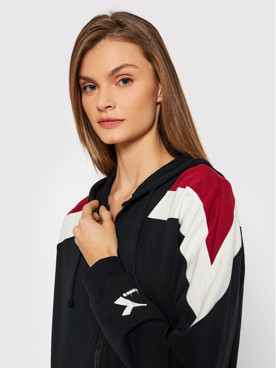 Diadora Diadora Komplet bluza i legginsy TrackSuit 102.177795 Czarny Regular Fit