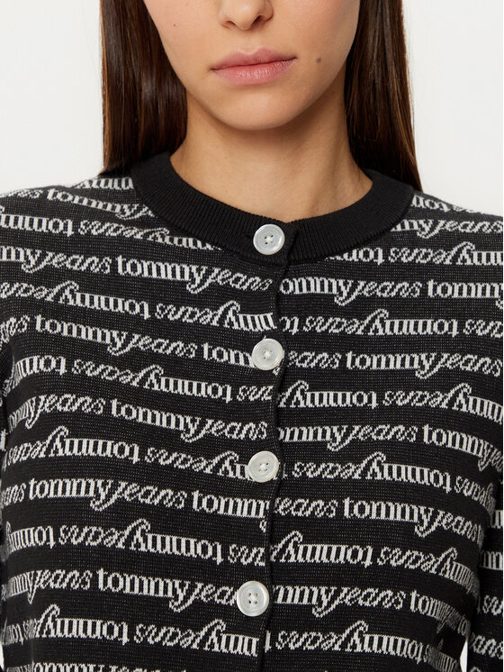 Tommy Jeans Tommy Jeans Kardigán DW0DW19340 Čierna Slim Fit