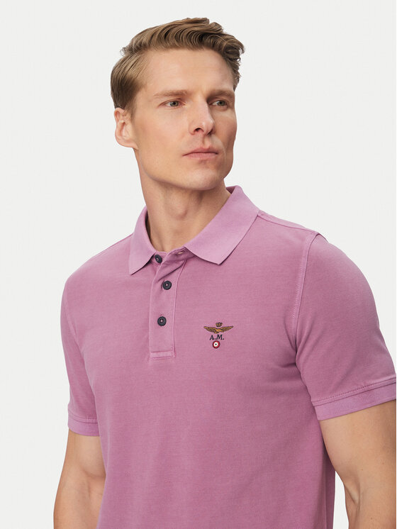 Aeronautica Militare Aeronautica Militare Polokošile 261PO1925UP00406 Světle fialová Regular Fit