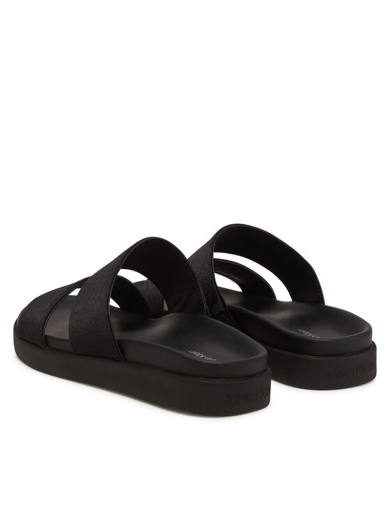 Calvin Klein Calvin Klein Παντόφλες Flat Slide Jacq HW0HW02487 Μαύρο