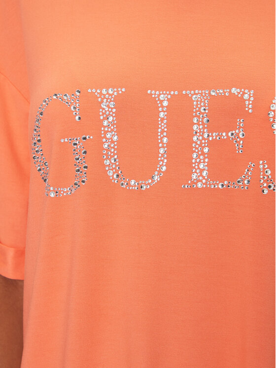 Guess Guess T-Shirt E5GI07 K68D2 Oranžová Regular Fit