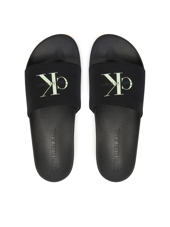 Calvin Klein Jeans Calvin Klein Jeans Klapki Slide Monologo Cv YM0YM01367 Czarny