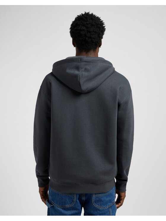 Lee Lee Bluza Full Zip Hoodie Szary Regular Fit