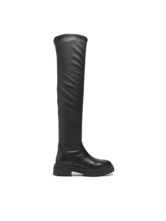 Cizme lungi muschetar Geox D Iridea H D16HRH 0KB43 C9999 Negru