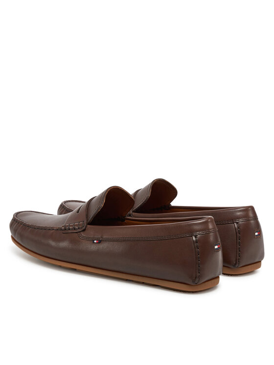 Tommy Hilfiger Tommy Hilfiger Mocasini Corpoarte Hilfiger Lth Driver FM0FM04810 Maro