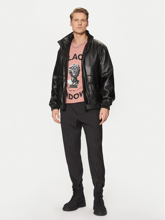 HUGO HUGO Geacă din imitație de piele Bono2511 50530772 Negru Regular Fit