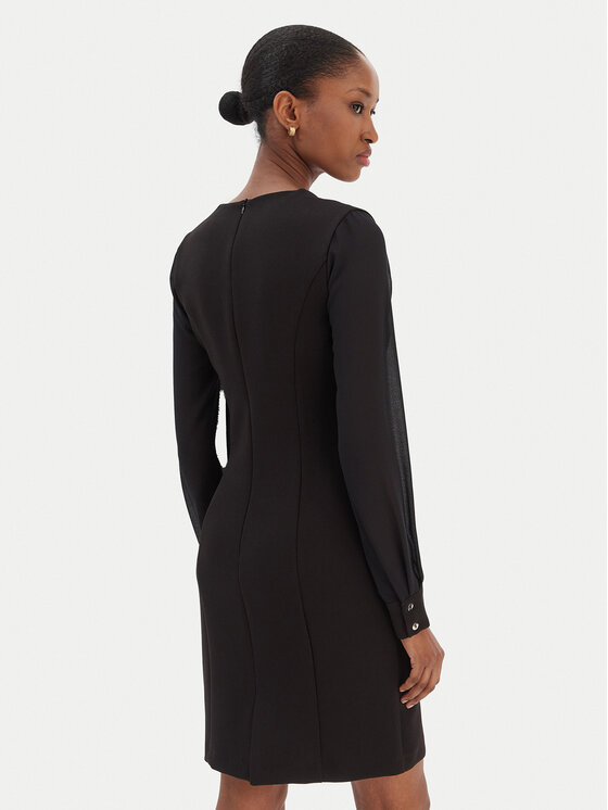 Rinascimento Rinascimento Kokteilinė suknelė CFC0126535003 Juoda Slim Fit