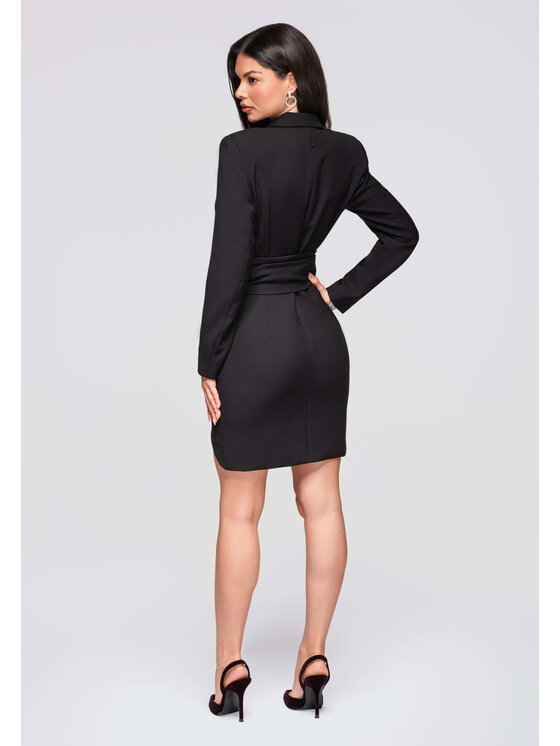 Ombre Ombre Sukienka wieczorowa LA-OM-DLR166 Czarny Regular Fit