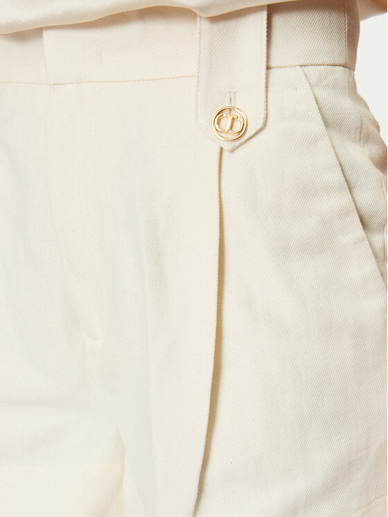 TWINSET TWINSET Σορτς υφασμάτινο 241TP2565 Εκρού Loose Fit