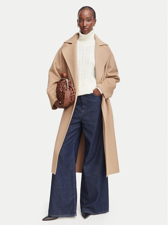 Weekend Max Mara Weekend Max Mara Gyapjú kabát Operoso 2625016011 Világosbarna Regular Fit