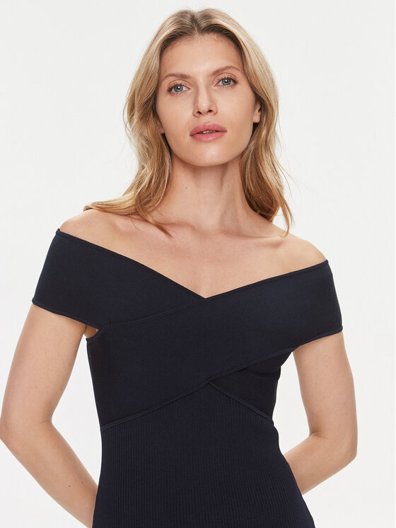 MICHAEL Michael Kors MICHAEL Michael Kors Rochie de zi MR4825E33D Bleumarin Slim Fit