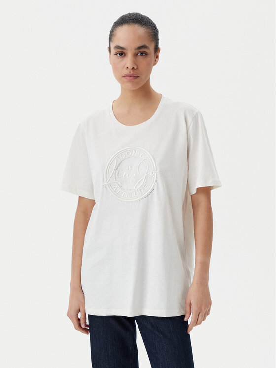 Liu Jo Sport Liu Jo Sport T-Shirt TA5174 JS923 Creme Regular Fit