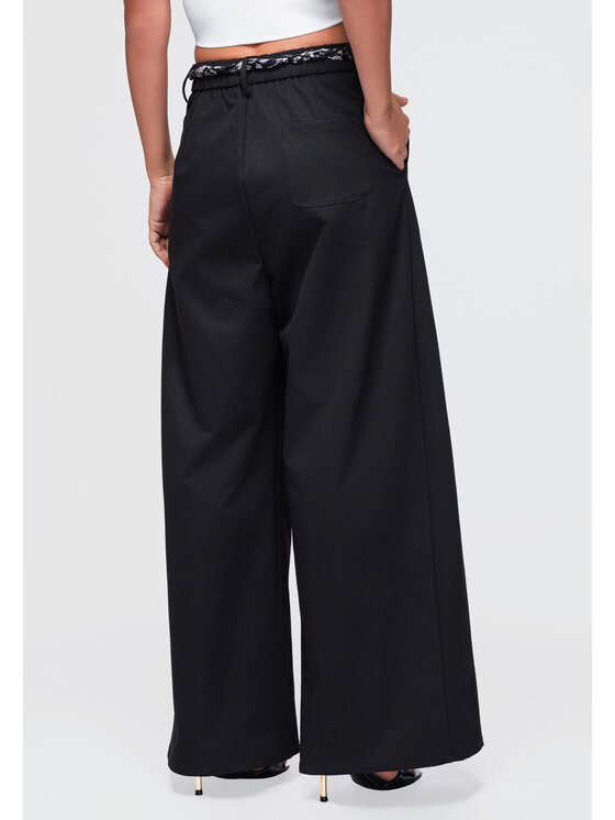 Ombre Ombre Spodnie materiałowe OW-PA-E0020 Czarny Regular Fit