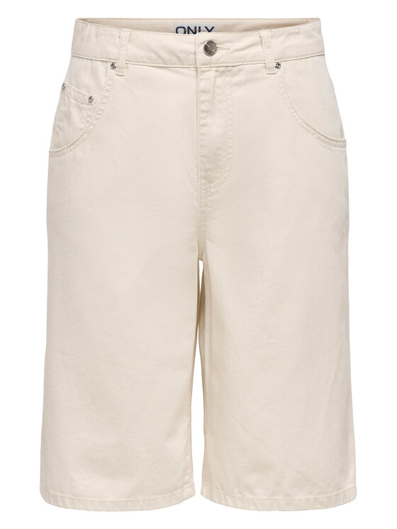 ONLY ONLY Bermudy Mate 15374734 Kremowy Loose Fit