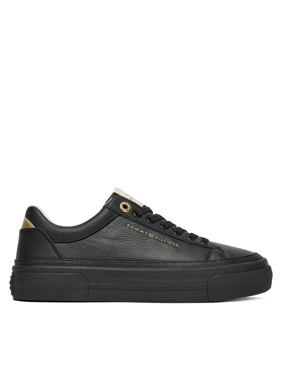 Tommy Hilfiger Tommy Hilfiger Sneakersy Th Platform Sneaker Tumbled Ltr FW0FW09018 Černá
