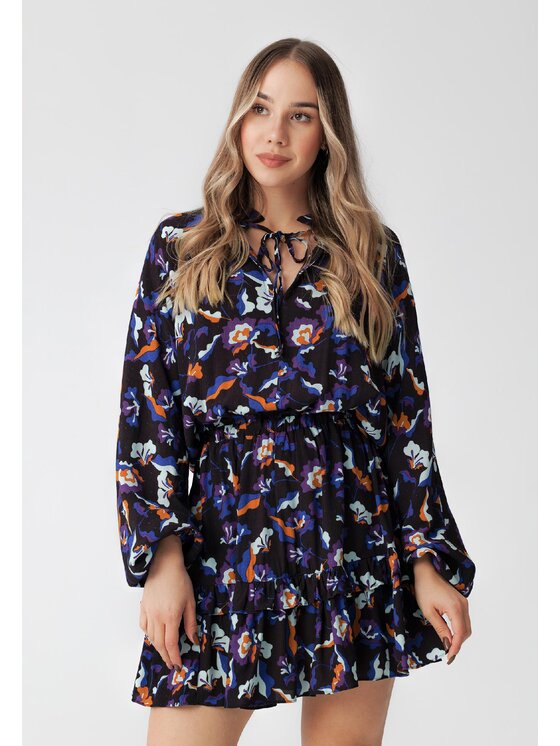 LAURELLA LAURELLA Každodenní šaty 4SS225 Černá Regular Fit