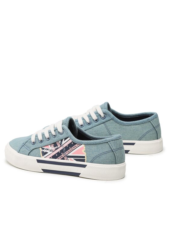 Pepe Jeans Pepe Jeans Tenisówki Brady Flag G PGS30563 Niebieski