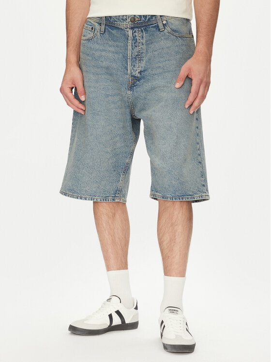 Jack & Jones Jack & Jones Džínové šortky Iron 12272552 Modrá Baggy Fit