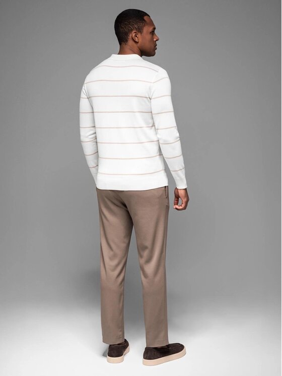Ombre Ombre S dlouhým rukávem OM-POLS-0146 Bílá Regular Fit