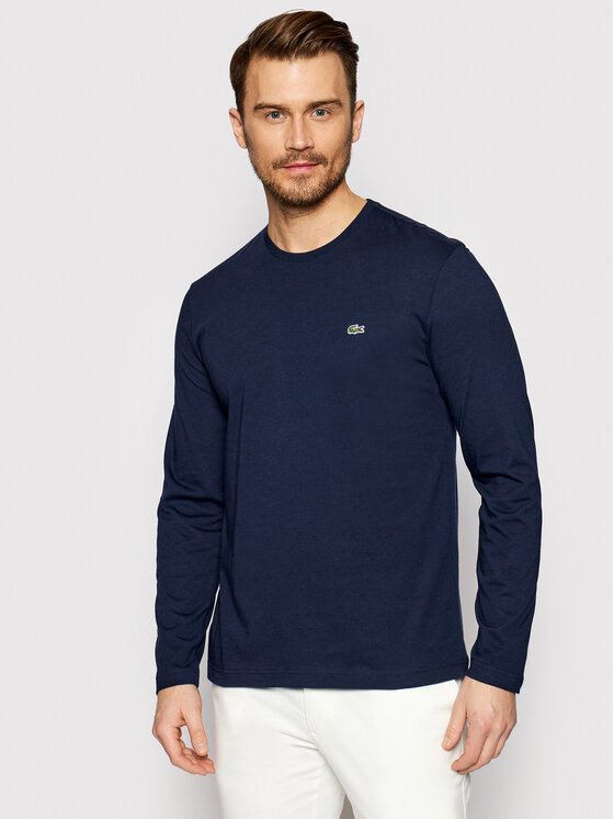 Lacoste Lacoste Pikkade varrukatega T-särk TH2040 Tumesinine Regular Fit