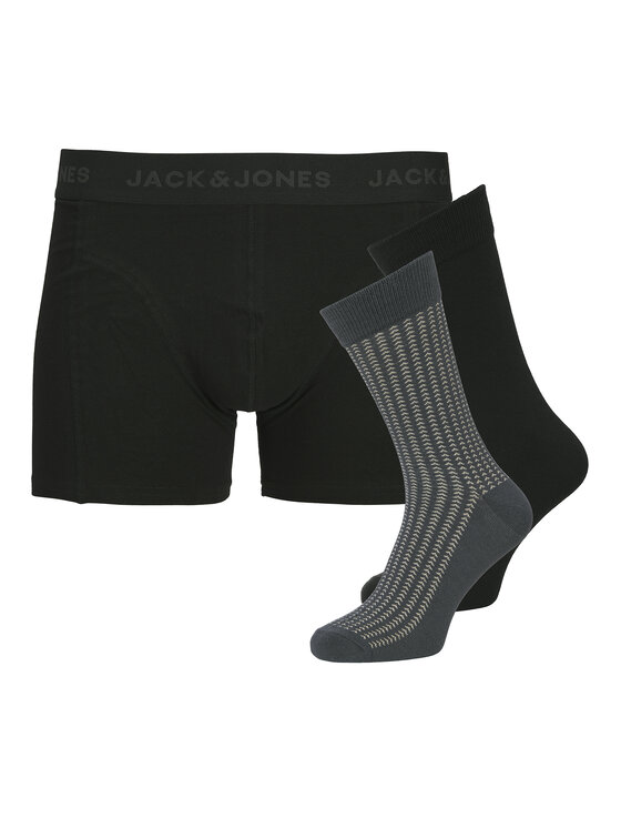 Jack & Jones Jack & Jones Set boxerky a ponožky Trent Giftbox 12285126 Černá