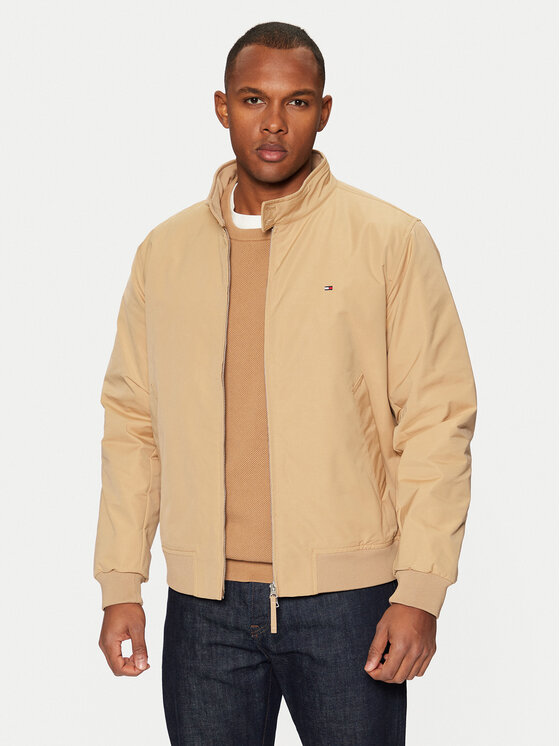 Tommy Hilfiger Tommy Hilfiger Bunda pro přechodné období Harrington MW0MW37647 Béžová Regular Fit