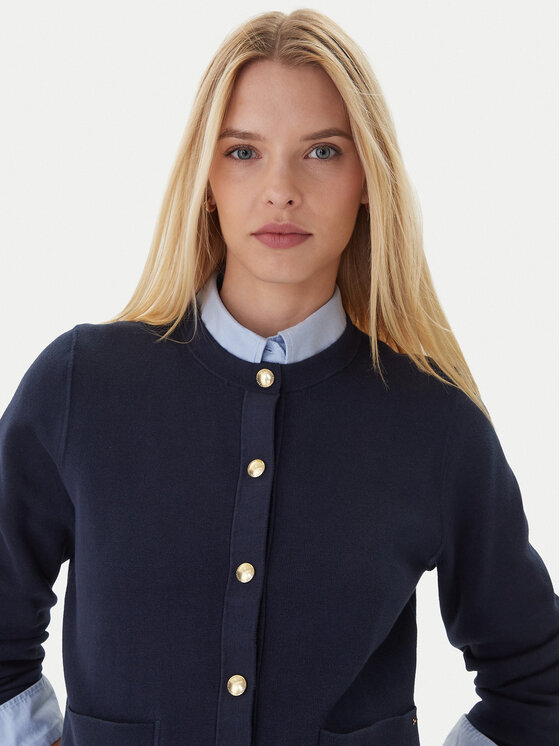 Tommy Hilfiger Tommy Hilfiger Kardigan WW0WW40846 Tamnoplava Regular Fit