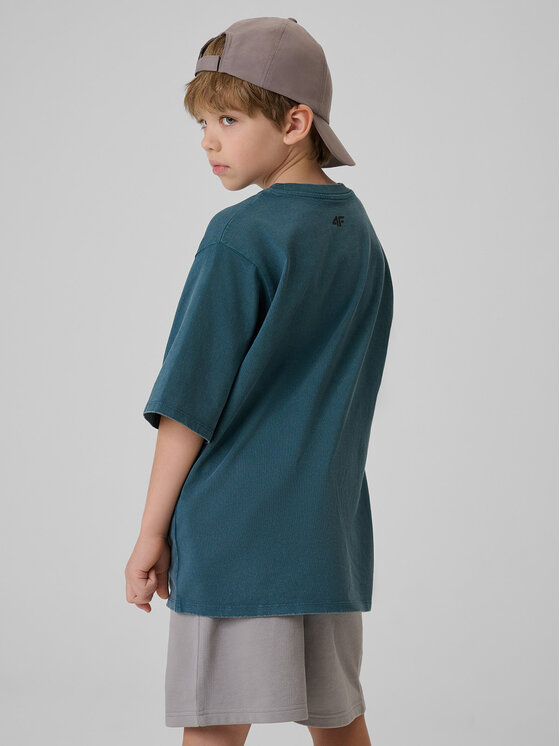 4F 4F T-Shirt T-SHIRT GALLERY Turkusowy Loose Fit